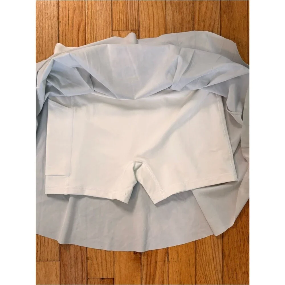 Nike Women's White & Gray Tie-Dye Tennis Skirt Preppy Athleisure Pickleball